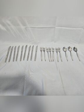Carlton VTG Stainless Flatware Japan MIXED Pieces Lot Of 19 Midcentury 60s